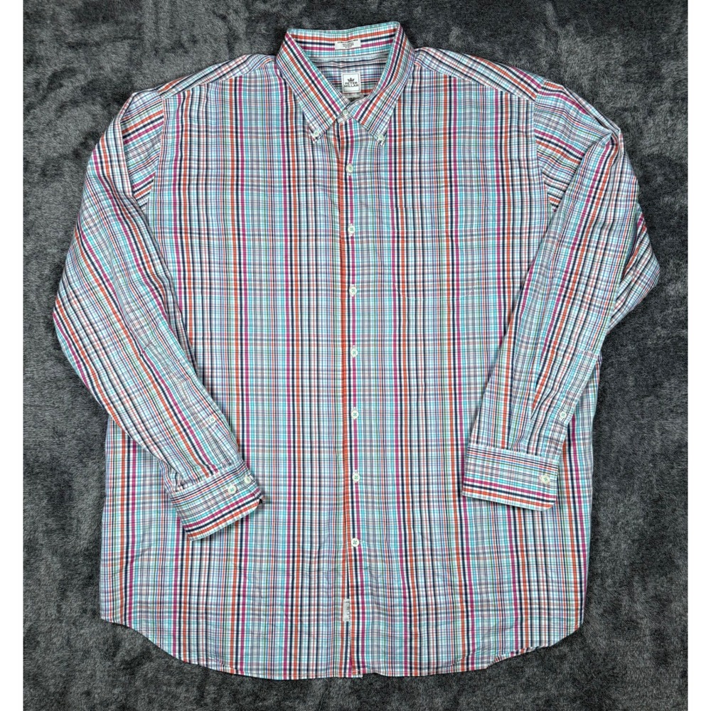 Peter Millar Seaside Finish Plaid Button Down Shirt XXL Mens Cotton - Picture 3 of 6